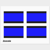 Sticker Rectangulaire Ligne Bleue Mince (Feuille)