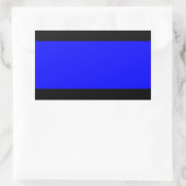 Sticker Rectangulaire Ligne Bleue Mince (Sac)