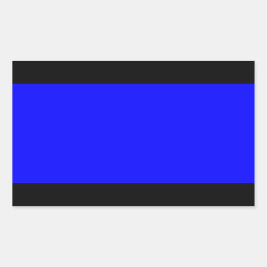 Sticker Rectangulaire Ligne Bleue Mince (Devant)