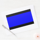 Sticker Rectangulaire Ligne Bleue Mince (Enveloppe)