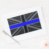 Sticker Rectangulaire Ligne Bleue Mince Design Union Jack (Enveloppe)