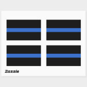Sticker Rectangulaire Ligne Bleue Mince Drapeau symbole de solidarité po (Feuille)