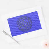 Sticker Rectangulaire Ligne Bleue Mince Un-d'un-un-un-un (Enveloppe)