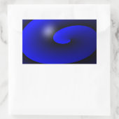 Sticker Rectangulaire Ligne Bleue Mince Un-d'un-un-un-un (Sac)