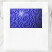 Sticker Rectangulaire Ligne Bleue Mince Un-d'un-un-un-un (Sac)