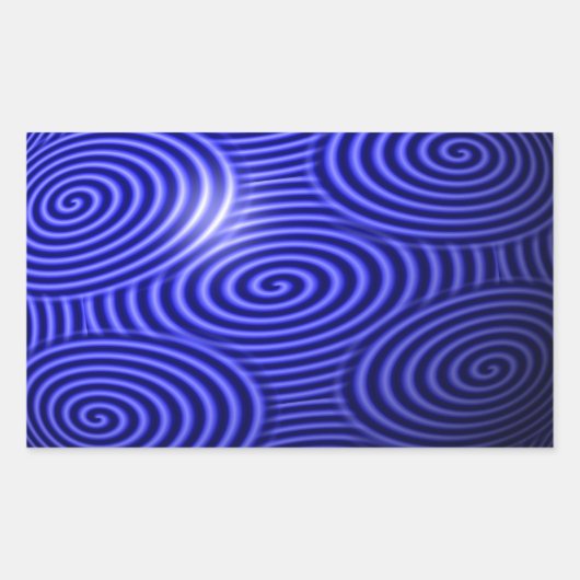 Sticker Rectangulaire Ligne Bleue Mince Un-d'un-un-un-un (Devant)