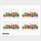 Sticker Rectangulaire Ligne d'atterrissage de Las Vegas (Feuille)