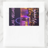 Sticker Rectangulaire Ligne d'atterrissage de Las Vegas (Sac)
