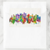 Sticker Rectangulaire Ligne de Charlotte Caroline du Nord (Sac)