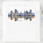 Sticker Rectangulaire Ligne de Damas (Sac)