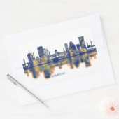 Sticker Rectangulaire Ligne de Damas (Enveloppe)