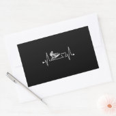 Sticker Rectangulaire Ligne de Jet Ski (Enveloppe)