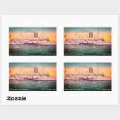 Sticker Rectangulaire Ligne de la rivière Fall, navire à vapeur 'Provide (Feuille)