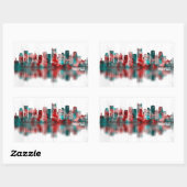 Sticker Rectangulaire Ligne du Tennessee (Feuille)