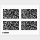 Sticker Rectangulaire lignes abstraites (Feuille)