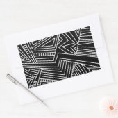 Sticker Rectangulaire lignes abstraites (Enveloppe)