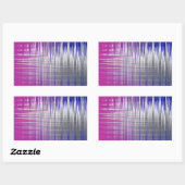 Sticker Rectangulaire lignes croisées (Feuille)