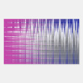Sticker Rectangulaire lignes croisées (Devant)
