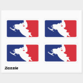 Sticker Rectangulaire Ligue majeure de motoneige (Feuille)