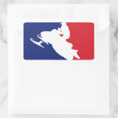 Sticker Rectangulaire Ligue majeure de motoneige (Sac)
