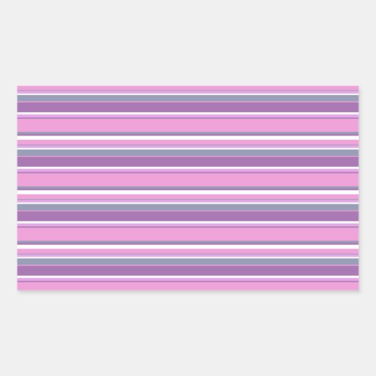 Sticker Rectangulaire Lilac rayures (Devant)