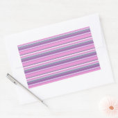 Sticker Rectangulaire Lilac rayures (Enveloppe)