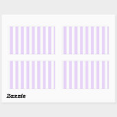 Sticker Rectangulaire Lilac violet et blanc bonbons rayures (Feuille)