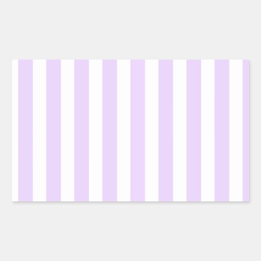 Sticker Rectangulaire Lilac violet et blanc bonbons rayures (Devant)