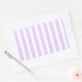 Sticker Rectangulaire Lilac violet et blanc bonbons rayures (Enveloppe)