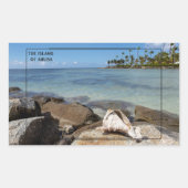 Sticker Rectangulaire L'île animée d'Aruba (Devant)
