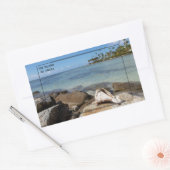 Sticker Rectangulaire L'île animée d'Aruba (Enveloppe)