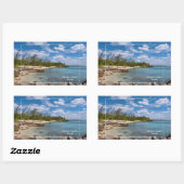 Sticker Rectangulaire L'île de Grand Cayman (Feuille)