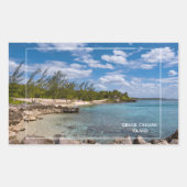 Sticker Rectangulaire L'île de Grand Cayman (Devant)