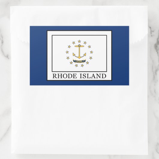 Sticker Rectangulaire L'île Rhode (Sac)