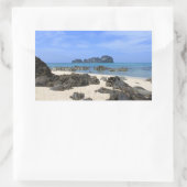 Sticker Rectangulaire L'île tropicale (Sac)