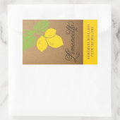 Sticker Rectangulaire Limoncello Étiquette, petit rectangle citron autoc (Sac)