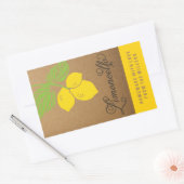 Sticker Rectangulaire Limoncello Étiquette, petit rectangle citron autoc (Enveloppe)