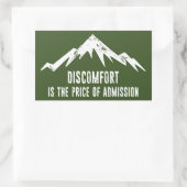 Sticker Rectangulaire L'Inconfort Est Le Prix De L'Admission (Sac)