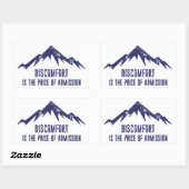 Sticker Rectangulaire L'Inconfort Est Le Prix De L'Admission (Feuille)