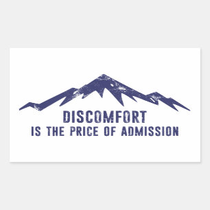 Sticker Rectangulaire L'Inconfort Est Le Prix De L'Admission