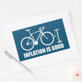 Sticker Rectangulaire L'inflation est un bon vélo (Enveloppe)