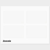 Sticker Rectangulaire Linge blanc (Feuille)