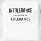 Sticker Rectangulaire L'Intolérance Est Apparemment La Nouvelle Toléranc (Sac)