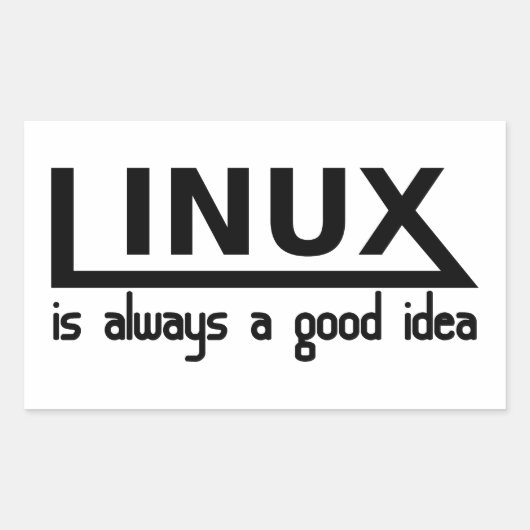 Sticker Rectangulaire Linux (Devant)