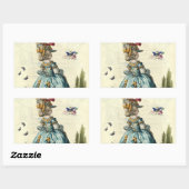 Sticker Rectangulaire l'invitation (oblong) (Feuille)