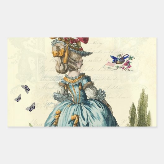 Sticker Rectangulaire l'invitation (oblong) (Devant)