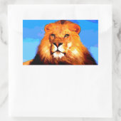 Sticker Rectangulaire Lion (Sac)
