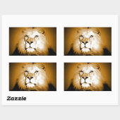 Sticker Rectangulaire Lion (Feuille)