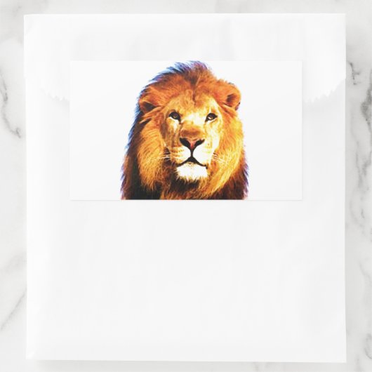 Sticker Rectangulaire Lion (Sac)