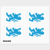 Sticker Rectangulaire Lion bavarois azur (Feuille)